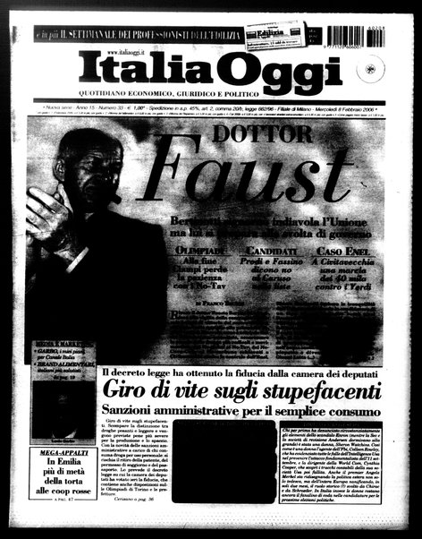 Italia oggi : quotidiano di economia finanza e politica